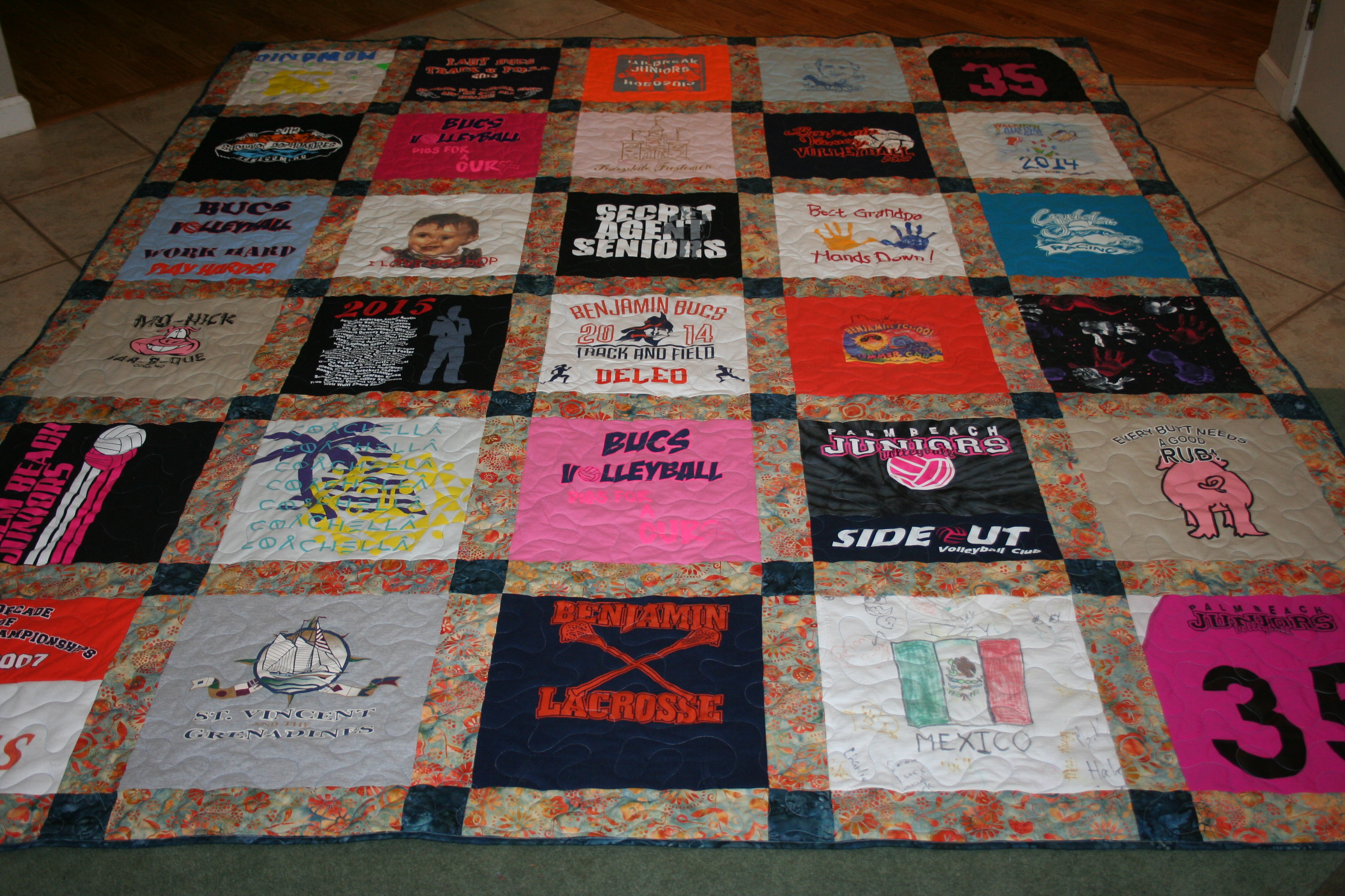 graduation t-shirt quilt