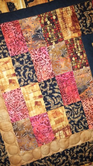 African custom long are quilting