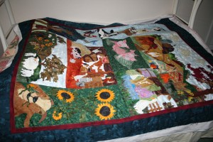 in the ditch custom quilting