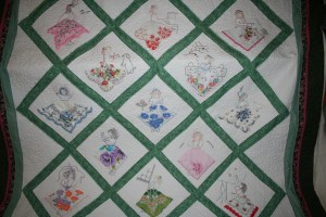 antique lady hankies quilt