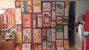 linen calendar quilt